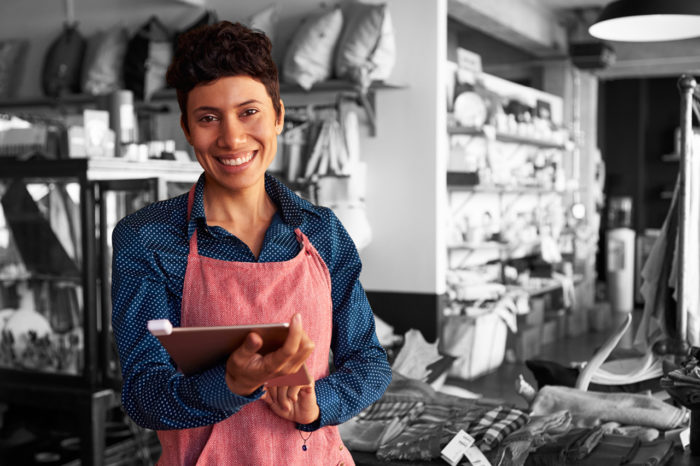 Small business owners at work